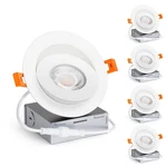 4 Pack Inch 5CCT Led Gimbal Recessed Light With Junction Box, 360 +90. Fixed Price $81.81.
