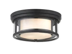 Bellevue ZCF41998 Sylvia Light 12"W Flush Mount Drum Ceiling - Black. Fixed Price $174.00.