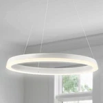 Jonathan 23.5" Modern Contemporary Aluminum Integrated Led Hoop Pendant White. Fixed Price $264.99.