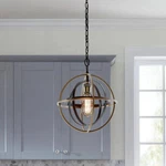 Hdc Barton Bay 1-LIGHT Bronze & Champagne Pewter Orb Mini Pendant Hanging. Fixed Price $37.95.