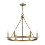 Savoy House 6-LIGHT 22" Chandelier, Natural Brass M10093NB. Fixed Price $344.00.