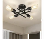 Tozing 16 In. Black Modern Farmhouse Semi-flush Mount Ceiling Light Fixtures. Fixed Price $31.99.