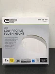 Commercial Electric 54663141 7" Led Round Flush Mount Light 810 Lumens 4000K. Fixed Price $18.79.