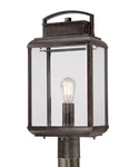Nos Quoizel Byron Outdoor Lantern Post Light Imperial Bronze & Beveled Glass 21". Fixed Price $119.00.