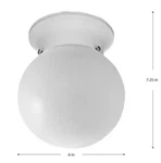 Progress Lighting White 1-LIGHT Flush Mount With Glass. Fixed Price $15.00.