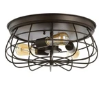 Jonathan Y Calvia 15.7 In. 3-LIGHT Farmhouse Flush Mount, Oil Rubbed Bronze 9538. Fixed Price $70.00.