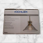 Kichler Sley Mini Pendant Brushed Nickel / Smoke Tinted Glass Shade New. Fixed Price $50.00.