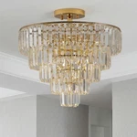 20" Elegant Crystal Chandelier French Gold Pendant Light Hanging Lamp Fixture Ul. Fixed Price $145.99.