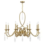 Fairchild 8-LIGHT Chandelier In Warm Brass. Fixed Price $1582.00.