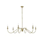 Living District Rohan Light 54" Chandelier, Satin Gold - LD5056D54SG. Fixed Price $330.00.