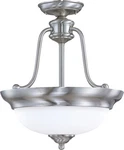 Nuvo Glenwood 3 Light Brushed Nickel Semi Flush Ceiling Orig $180. Fixed Price $47.99.