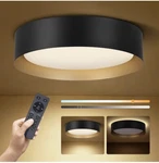 Hiluxia 11.8" Black Led Flush Mount Ceiling With Night Light, 24W. Fixed Price $59.99.