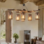 Farmhouse Chandelier Ceiling Fixture Wood Pendant Lamp Island Light Home/kitchen. Fixed Price $92.87.