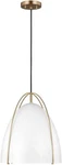 Sea Gull 6551801-848, One Light Norman 13" Pendant Ceiling Satin Brass. Fixed Price $139.95.