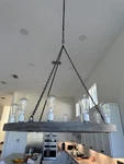 Crate & Barrel Arteriors 36" Geoffrey Rustic Wood Chandelier (12 Bulbs). Fixed Price $399.00.