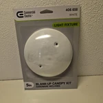 Commercial Electric 5" Blank-up Canopy Kit White Light Fixture #406 658. Fixed Price $5.79.