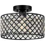 Black Crystal Ceiling Fixture,modern Semi Flush Mount Lighting .... Fixed Price $82.49.