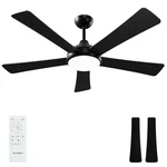 52 Inch Ceiling Fans With Lights And Remote - Black Light, Q.... Fixed Price $100.96.