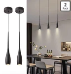 2PACK Matte Black Pendant Lights Kitchen Island, Modern Led. Fixed Price $62.99.