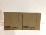 2PK Hampton Bay Talullah 1-LIGHT Oil Rubbed Bronze Pendant W/ Gold Interior New. Fixed Price $54.44.