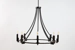 Kichler 43291BK Bensimone 8 Light 30" Wide Tier Chandelier #0474. Fixed Price $550.00.