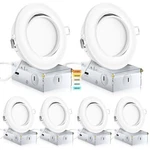 4 Inch Recessed Lighting 6 Packajustable Eyeball Gimbal Lightled. Fixed Price $106.82.