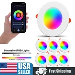 Smart Recessed Lighting 4 Inch Color Changing 12W Led Downlight Ceiling Us. Fixed Price $33.98.