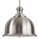 Park Harbor - PHPL5081BN 13" Wide Single Light Pendant Brushed Nickel. Fixed Price $154.99.