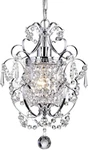 Amorette Mini Chrome Crystal Chandeliers, 1 Light Modern Elegant Glam. Fixed Price $84.99.