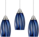 Dark Blue Glass Mini Pendant Light, Mixing Brown BLACK-3PACKS. Fixed Price $202.52.