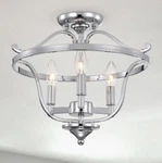 Warehouse Of Tiffany Karl Chrome 3-LIGHT Semi-flush Mount CM213/3CH. Fixed Price $90.98.