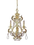 Crystorama Light Georgetown Candle Style Crystal Tole Mini Chandelier 6703-CM. Fixed Price $299.99.
