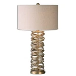 Uttermost Amarey 1-LIGHT Antique Silver Champagne Table Lamp. Fixed Price $393.80.