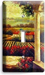 Tuscan Vineyard Painting Kitchen Dining Room Art Single Light Switch Wall Plate. Fixed Price $17.99.