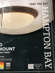 Hampton Bay CG2AA021ER1Q25 Bronze Led Ceiling Flush Mount With Glass Shade. Fixed Price $36.29.