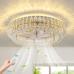 Zswanbei Fandelier Ceiling With Lights Remote Control Dimmable Crysta.... Fixed Price $243.62.