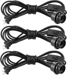 3PACK Plug Hanging Kit, E26/E27 Vintage Lights With Cor. Fixed Price $27.34.