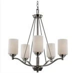 Trans Globe Mod Pod 3 Light Chandelier, Brushed Nickel 70525-BN. Fixed Price $120.00.