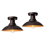 Goldhill 10.5" Outdoor Semi Mount 2 Pack Flush, Bronze With. Fixed Price $84.64.