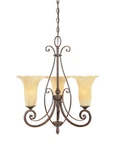 Warm Mahogany Champagne Glaze Glass Chandelier Orig $390. Fixed Price $100.79.