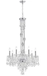 Huge Elegant Crystal Chandelier 8-LIGHT Wide 48" Clear, Royal Cut, Dimmable New. Fixed Price $1143.99.