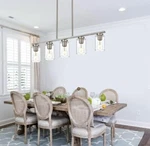 Hampton Bay HD4969A3 4-LIGHTS Clear Glass Kitchen Island Chandelier. Fixed Price $90.00.