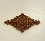 Antique Rusted Cast Iron Medallion Ornate Floral 1800S Architectural Salvage. Fixed Price $130.00.