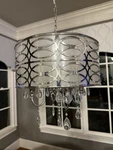 Warehouse Of Tiffany Tallalluh 4-LIGHT Chrome Chandelier RL4825. Fixed Price $99.00.
