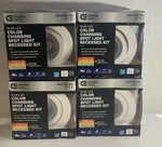 4-PK Commercial Electric Recessed Lights Selectable Color Spot Kit. Fixed Price $42.99.