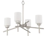 Craftmade 54624 Cadence Light 25"W Pillar Candle Chandelier - Nickel. Fixed Price $105.96.