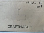 Craftmade Bolden 2 Light Semi Flush/pendant In Flat Black Seeded Glass New. Fixed Price $145.95.