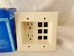 Leviton Recessed Duplex Receptacle W/ Quickport * Light Almond 690-T. Fixed Price $11.99.