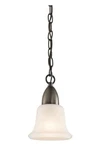 2 Pack Kichler Hanging Mini Pendant Light Olde BRONZE-100W-SATIN Etched Glass. Fixed Price $13.00.