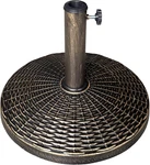 Cast Stone Patio Umbrella Base, 22LB Wicker Pattern Durable, Weather-resista. Fixed Price $61.99.